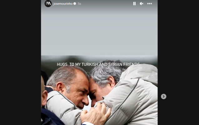 Terimin FOTOsunu paylaşdı, Türkiyəyə dəstək oldu - Mourinyo