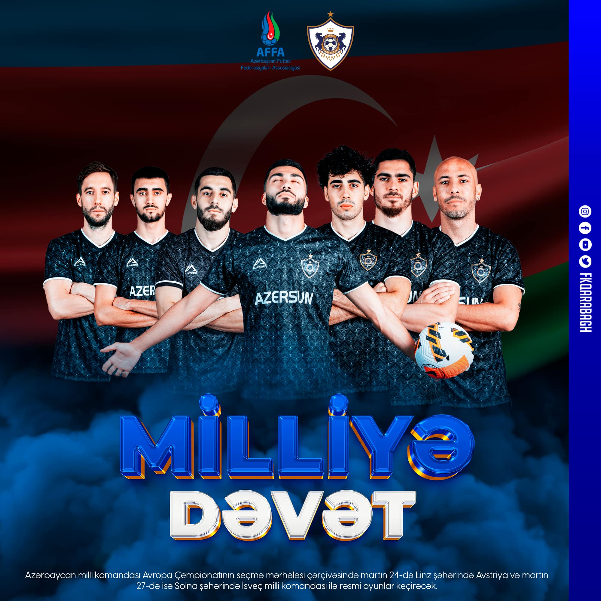 “Qarabağ”: 12 futbolçu oynamayacaq, 2 nəfər sual altındadır - ADLAR