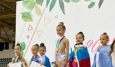 Azərbaycanın bədii gimnastları Gürcüstanda 22 medal əldə etdi -