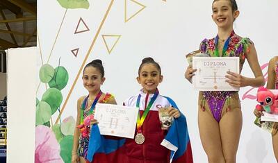 Azərbaycanın bədii gimnastları Gürcüstanda 22 medal əldə etdi -