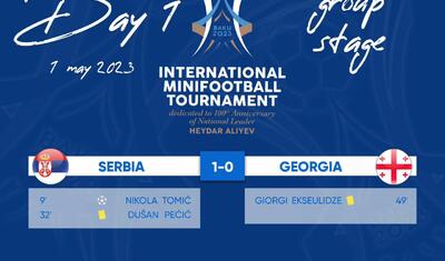 Serblər gürcüləri, qazaxlar ukraynalıları uddu - "Heydər Əliyev-100" Minifutbol Turniri