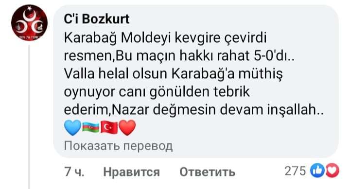 “Qarabağ” “Molde”ni rəsmən aşsüzənə çevirdi” – Türkiyədən qardaş mesajı