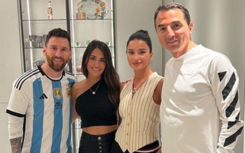 Messi azərbaycanlı iş adamını və onun xanımını evində qonaq etdi - FOTO