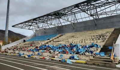 12 il əvvəl bu rayonda tikilmiş stadionu indi necə sökürlər? -