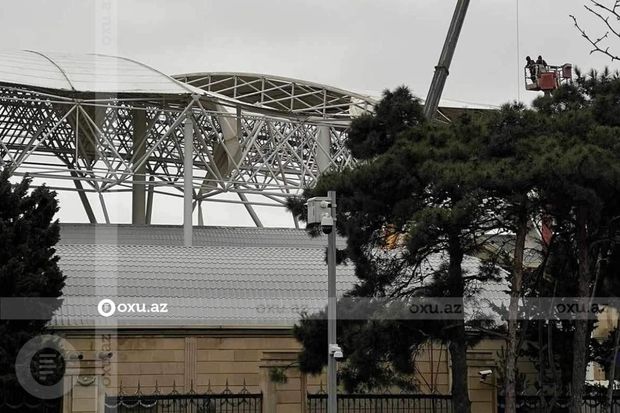 “Qarabağ”ın oyununun keçiriləcəyi stadionda tavan uçdu, bədbəxt hadisə baş verdi - FOTO