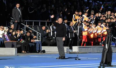 Prezident Xankəndidə: Futbola verdiyi böyük dəyər, mühüm mesajlar -