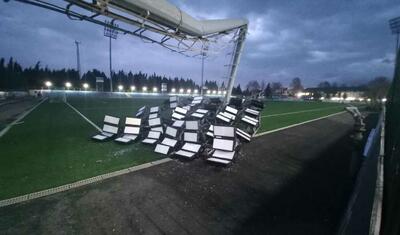 Tovuzda projektor aşdı, oyun dayandırıldı, əmr verildi -