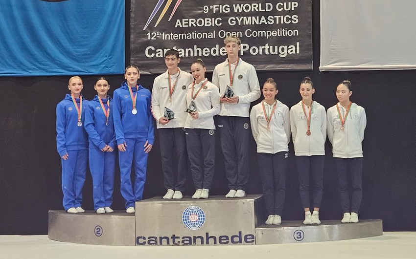 Portuqaliyada gümüş medal qazandı - Azərbaycan gimnastları 