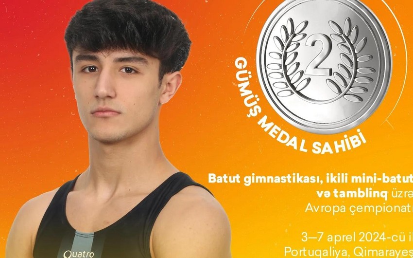 Azərbaycan gimnastı Avropa çempionatında gümüş medala sahib oldu