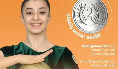 Azərbaycanın iki gimnastı Serbiyada beş medal qazandı - FOTOLAR