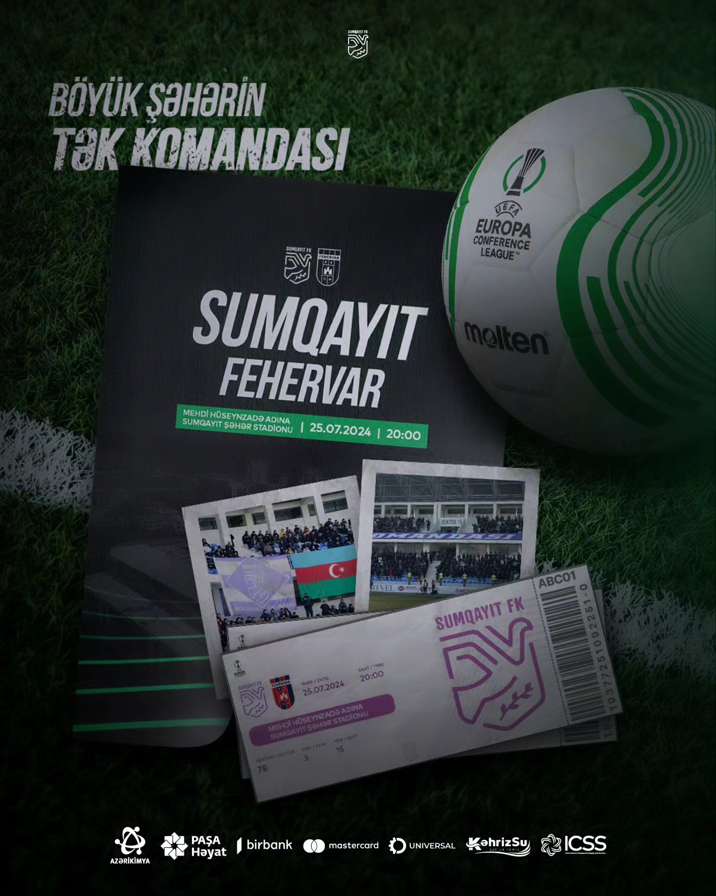 "Sumqayıt" - "Fehervar": 5 manat da verə bilərsən, 25 manat da