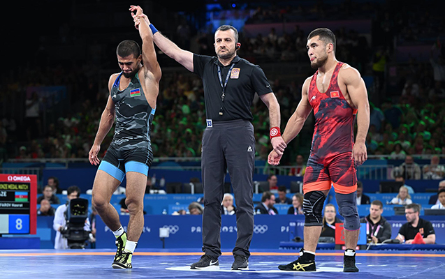 Azərbaycanlı Olimpiadada medal qazandı və ağladı - FOTOLAR