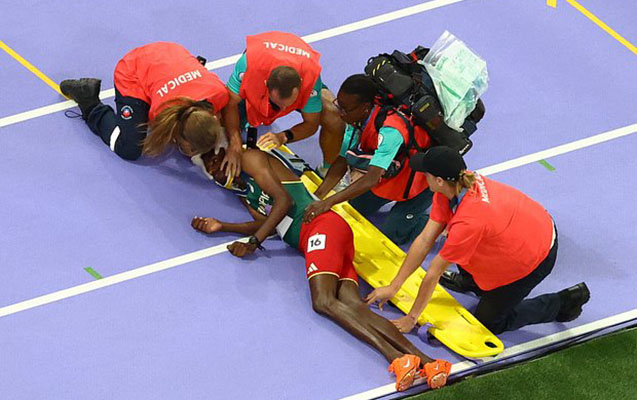Olimpiadada qaçış zamanı yıxılaraq huşunu itirdi - Dünya rekordçusu