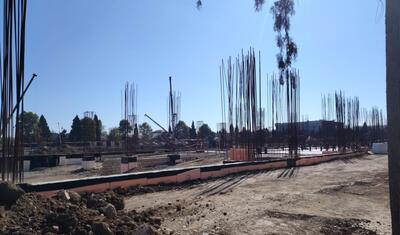Tikintisi davam edən Gəncə stadionundan YENİ