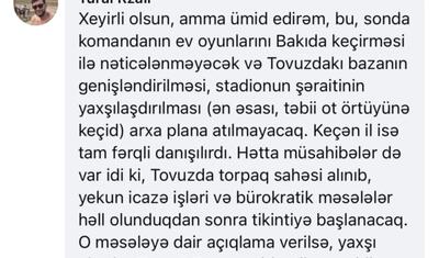 “Turan”ı “Xəzər Lənkəran” və “Bakı”nın taleyi gözləyir -