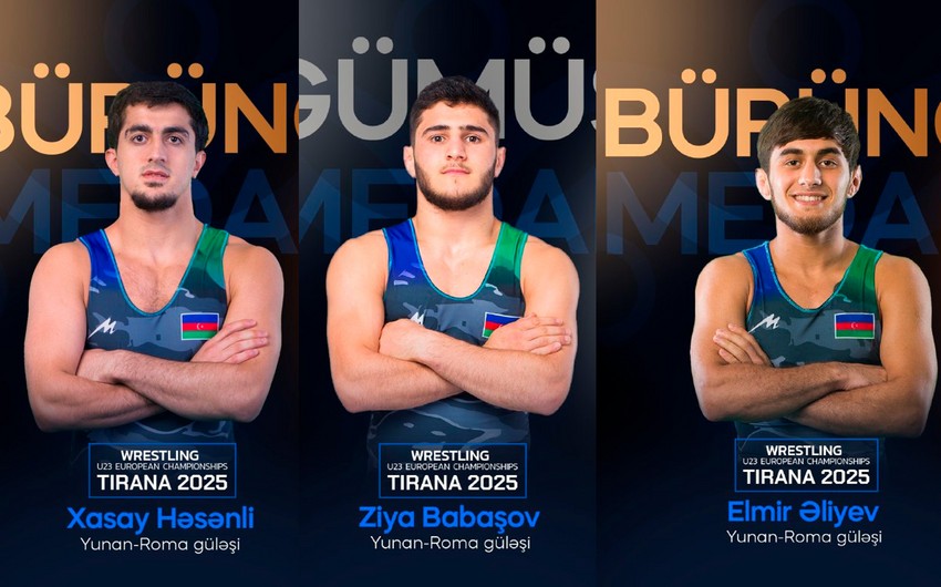 Avropa çempionatında 1 gümüş, 2 bürünc medal qazandı Azərbaycan yunan-Roma güləşçiləri