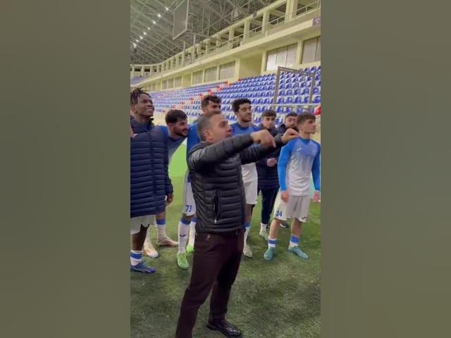 Azərbaycanda baş məşqçinin etdiyi söhbət izləyənlərdə maraq doğurdu - VİDEO