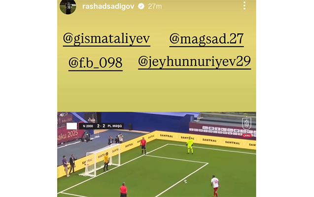 Rəşad Sadıqov bu VİDEOnu paylaşdı, 4 oyunçusuna “dərs” verdi