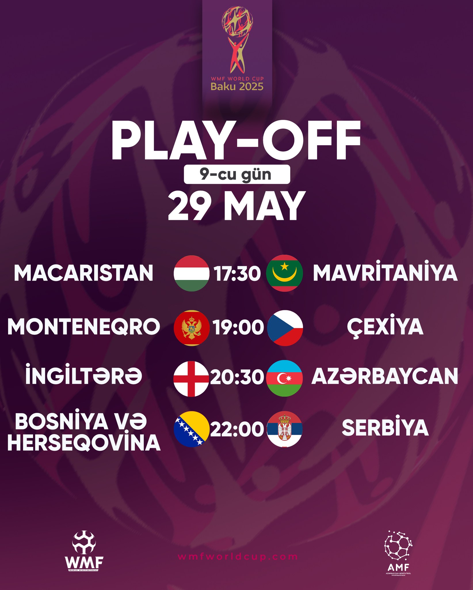 Dünya çemponatının 1/4 finalında qarşılaşacaq cütlər