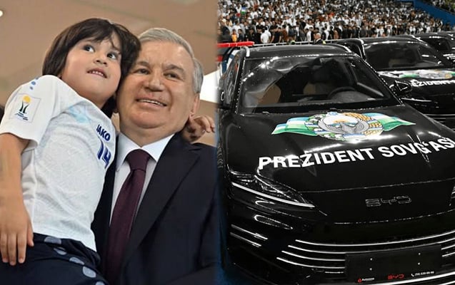 Ölkənin birinci şəxsi millinin futbolçularının hər birinə avtomobil hədiyyə etdi - FOTOLAR