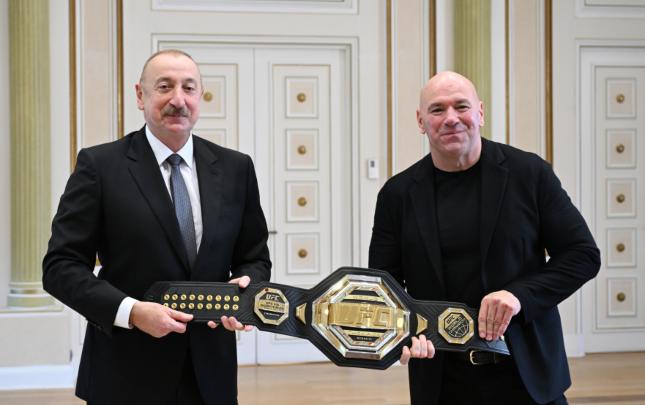 İlham Əliyev bu gün UFC-nin prezidentini qəbul etdi - FOTOAR
