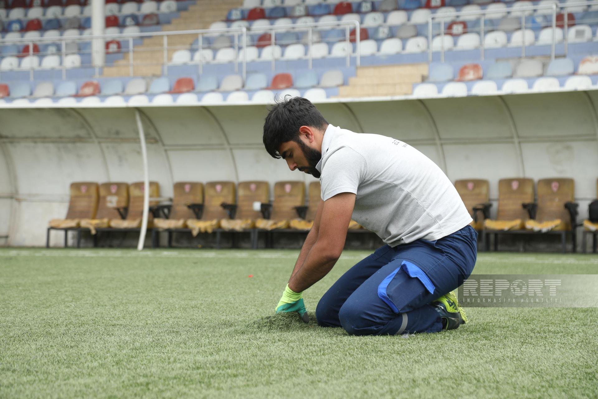 "Barselona" üçün Bakıda stadion seçildi, işə başlandı - FOTOREPORTAJ