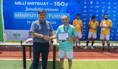 Şamaxıda "Milli Mətbuat – 150" minifutbol turniri başa çatdı - FOTOLAR