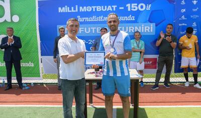 Şamaxıda "Milli Mətbuat – 150" minifutbol turniri başa çatdı - FOTOLAR
