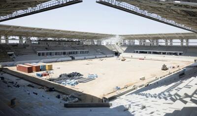 Bu şəhərdə tikintisi davam edən stadiondan YENİ