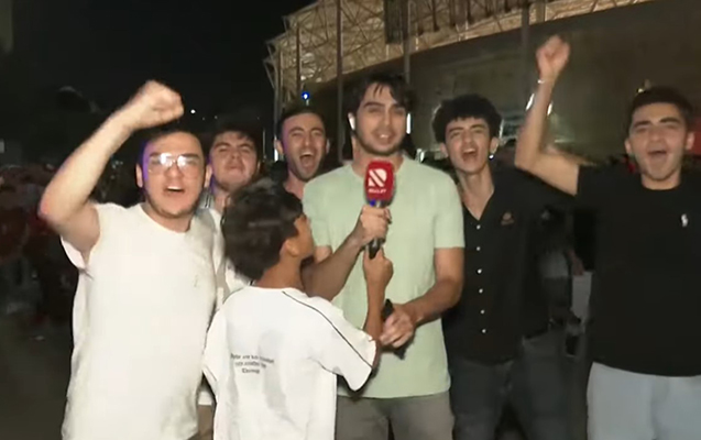 Bakıda yaşanan böyük futbol sevinci kameralarda - VİDEO
