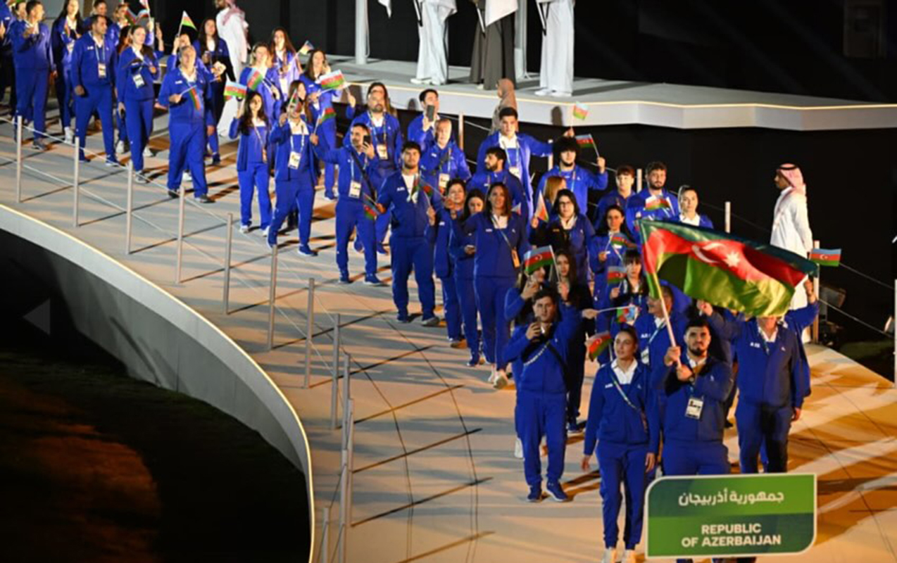 Azərbaycan idmançıları İslamiadada paraddan keçdi - FOTO