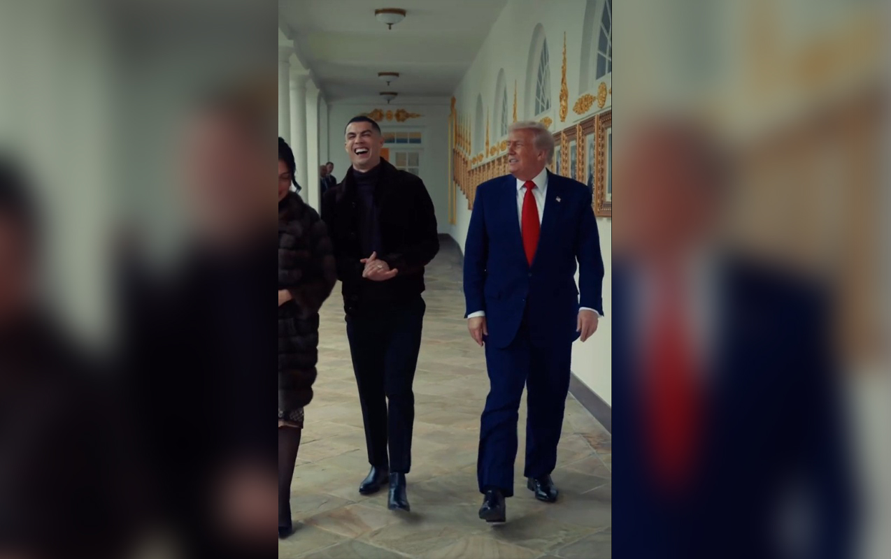 Trampla Ronaldo bir arada - “Ağ Ev”dən VİDEO