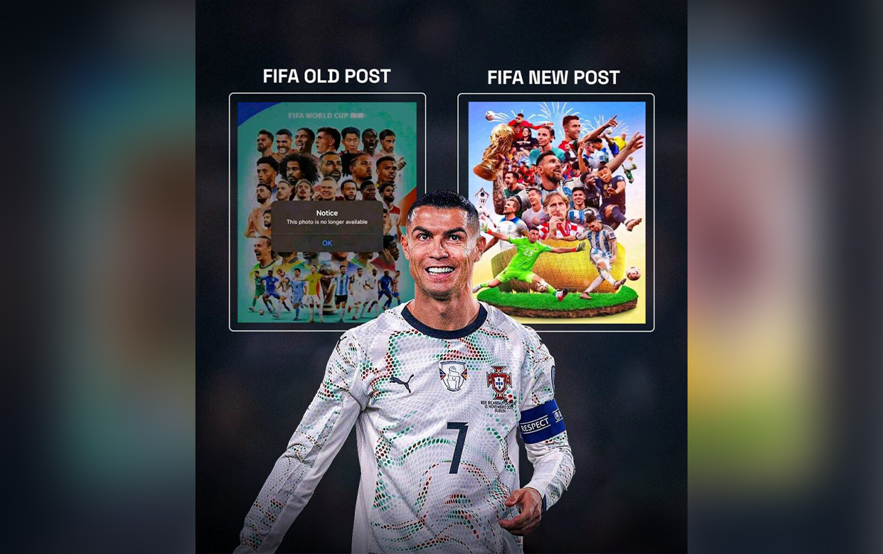 FIFA səhvini düzəltdi, Ronaldonun şəkli olmayan posteri dəyişdirdi - FOTO