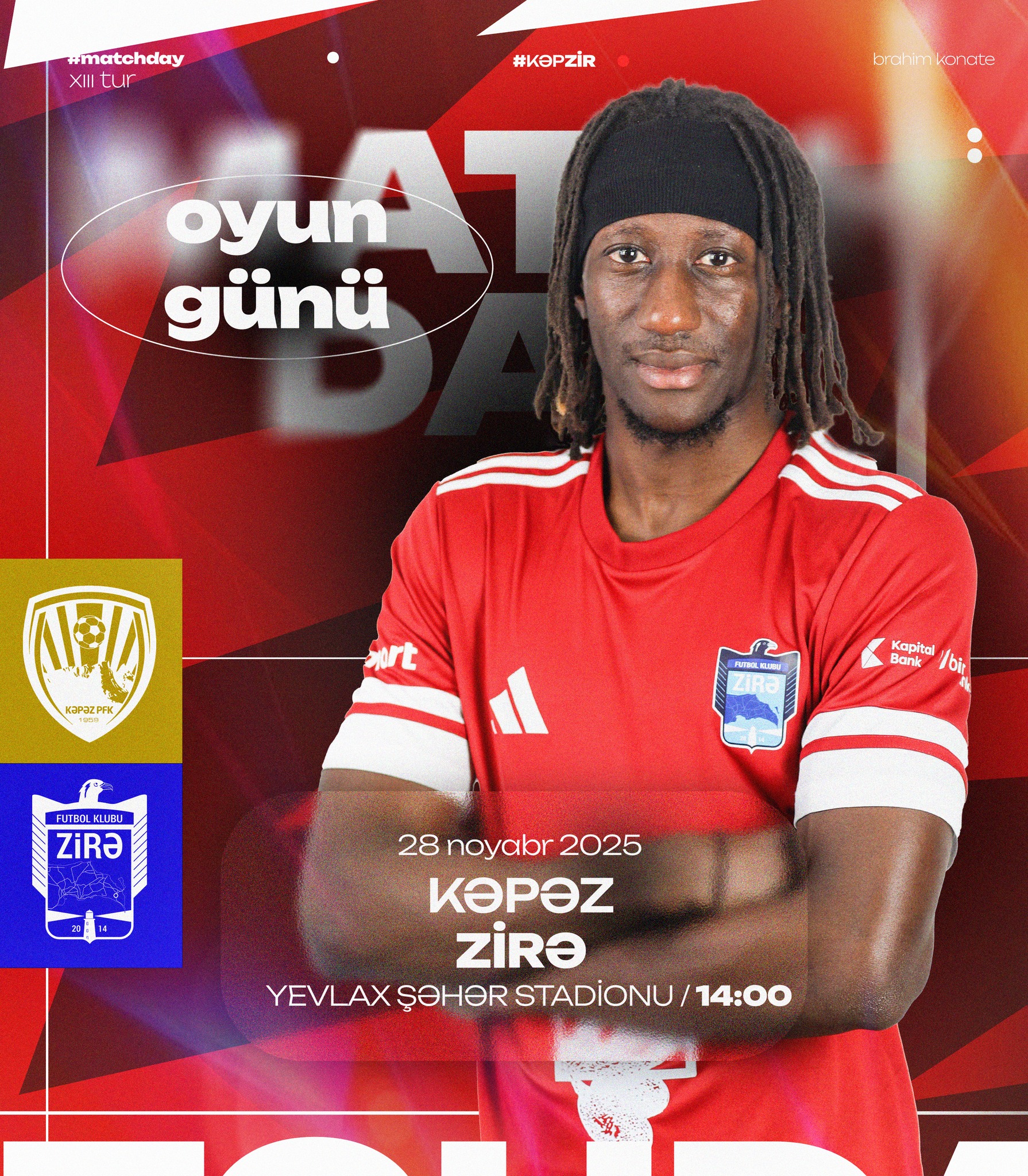 "Kəpəz" Yevlaxda "Zirə"ni qəbul edir - CANLI YAYIM