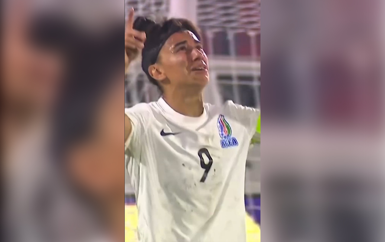 Yığmamızın kapitanı başla vurduğu qolu anasına həsr etdi, ağladı - VİDEO