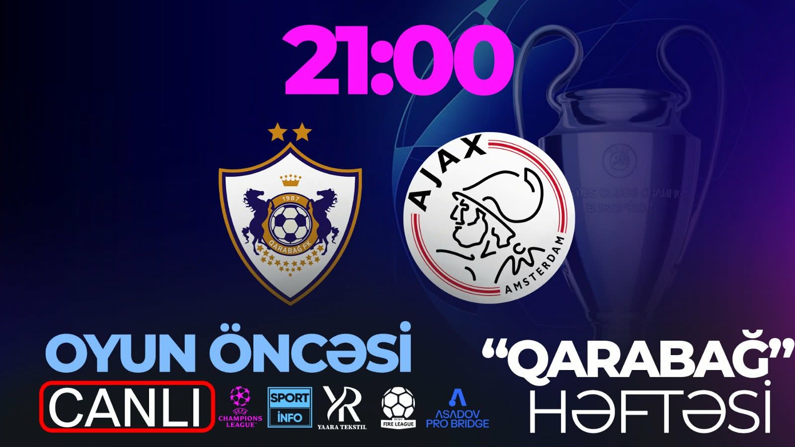 "Ayaks"la matçdan öncə "Qarabağ"da vəziyyət necədir? - “Sportinfo TV”də CANLI YAYIM