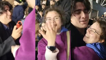 “Qarabağ” dilxor oldu, bu gənc stadionda sevgilisinə evlilik təklif etdi - “HƏ”nin VİDEOsu