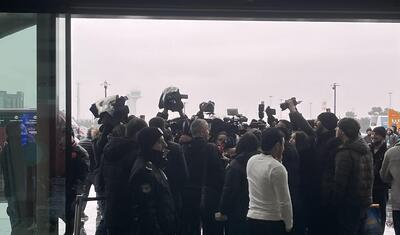 Bakıda qəhrəman kimi qarşılanan məyus “Qarabağ”lılar - Hava Limanından