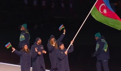 Azərbaycan komandası XXV Qış Olimpiya Oyunlarının açılış mərasimində - FOTOLAR
