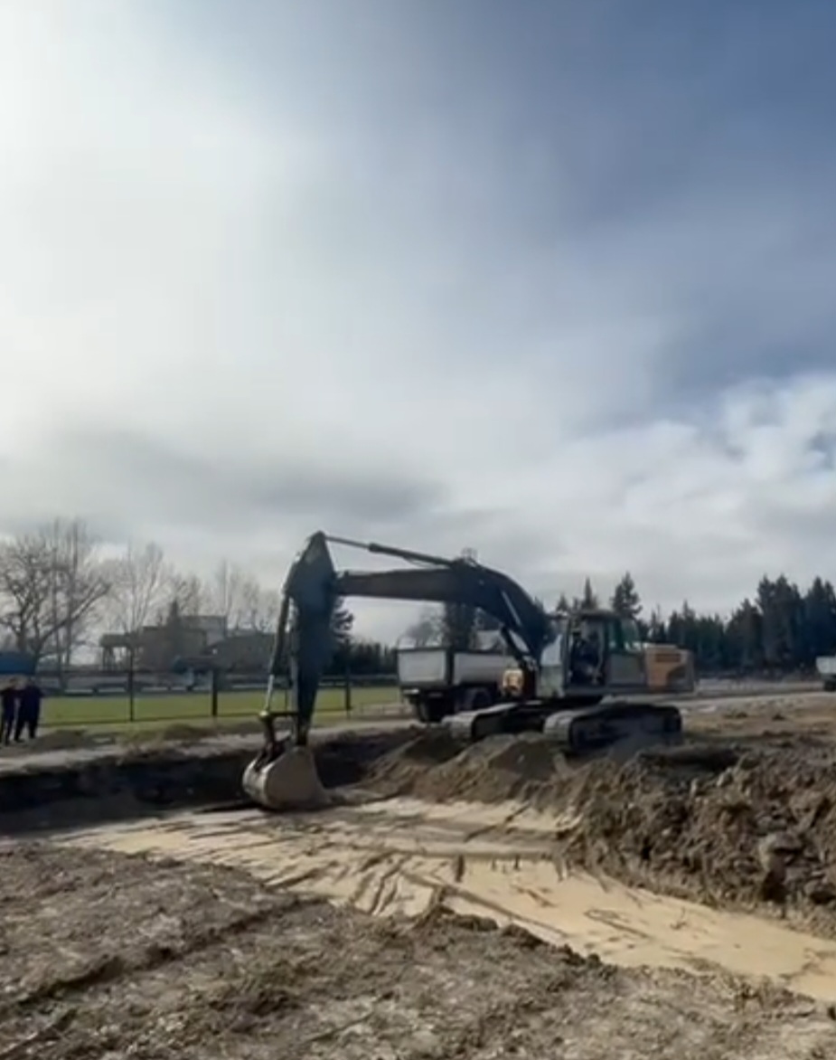 Bölgədə yeni stadionun tikintisinə başlandı - FOTO