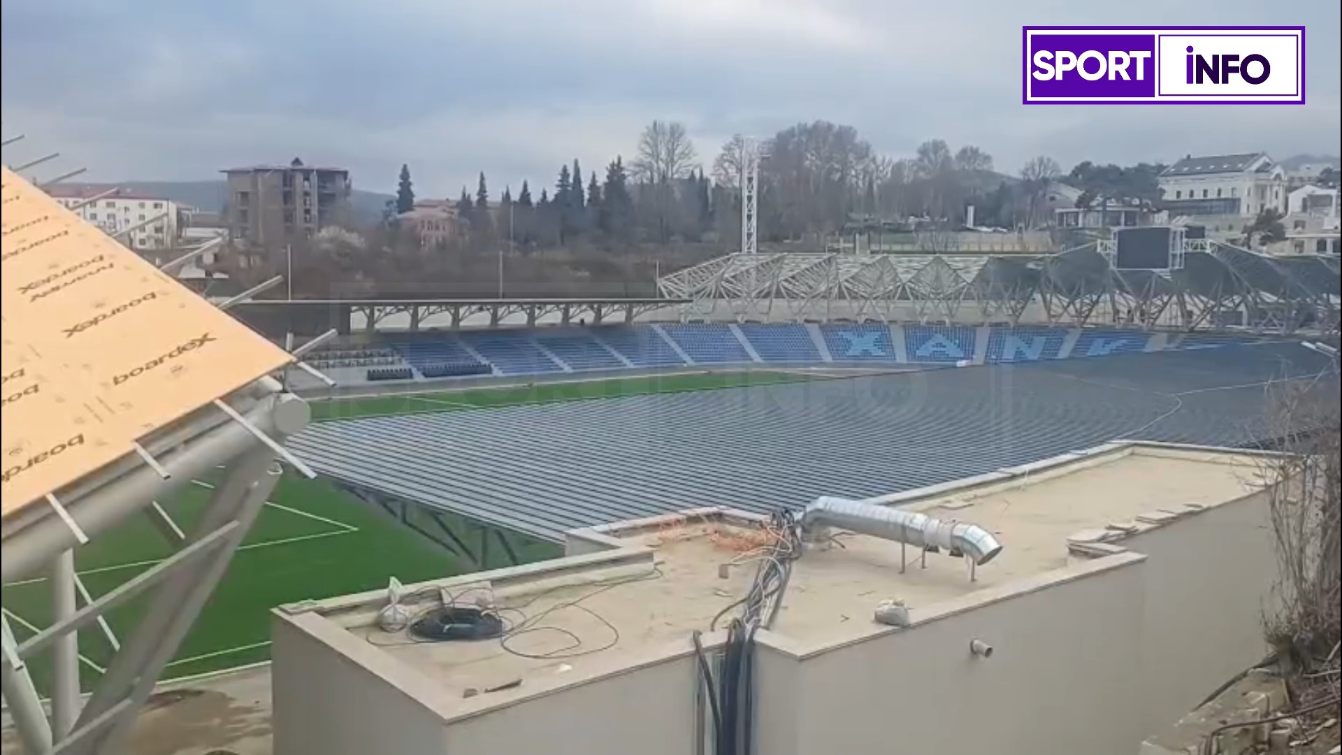 Xankəndi stadionundan özəl görüntülər - Örtük yeniləndi, tutum artırıldı
