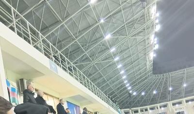Rəhbər şəxs millimizin tarixi uğurunu stadiondan izlədi - FOTO