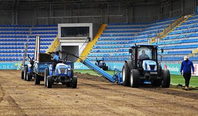 AFFA-nın stadionu yenilənir - Şəkillər