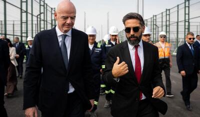 İnfantino Hövsanda inşa edilən stadionlarla tanış oldu - FOTOLAR